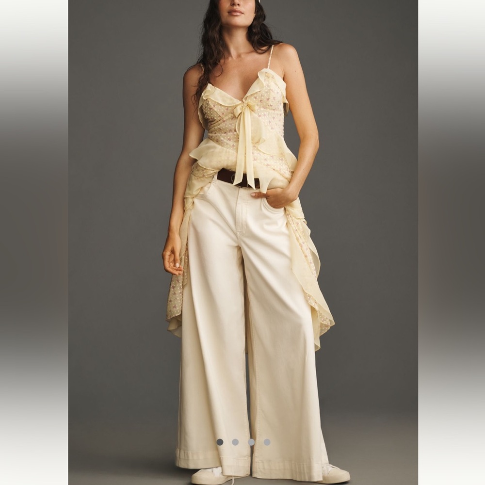 Pilcro High Rise Wide Leg Palazzo Pants